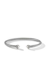 David Yurman bracelet en argent sterling Cable Classics serti de perles et de diamants - thumbnail