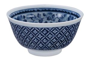 Blauw/Witte Kom - Mixed Bowls - 400ml 12.7 x 6.8cm