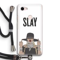 Slay All Day: Pixel 3 Transparant Hoesje met koord