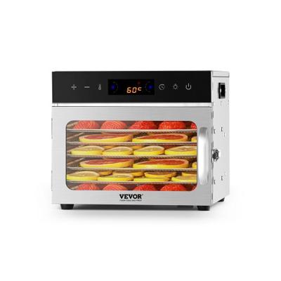 VEVOR Voedseldroger 6 Laden Roestvrij Staal 400W Gedroogd Fruit