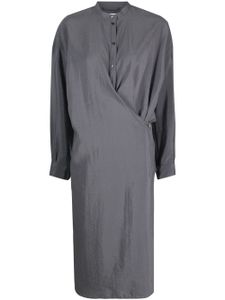 LEMAIRE robe-chemise à col officier - Gris