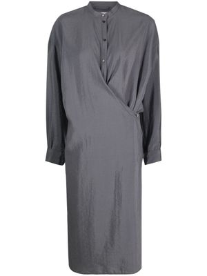 LEMAIRE robe-chemise à col officier - Gris