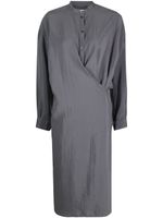 LEMAIRE robe-chemise à col officier - Gris