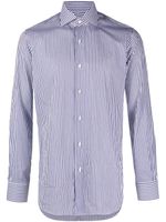 Barba chemise en coton à rayures - Bleu - thumbnail