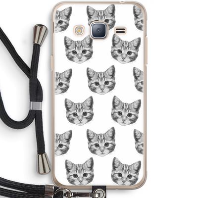 Kitten: Samsung Galaxy J3 (2016) Transparant Hoesje met koord