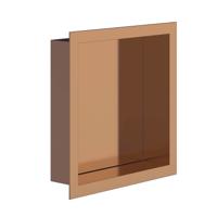 Wandnis Aloni Inbouw | 30x30x7 cm | 1 vak | Geborsteld koper