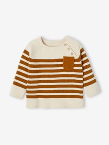 Babytrui gestreept karamel