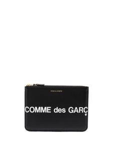 Comme Des Garçons Wallet logo print pouch - Noir