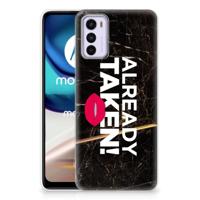 Motorola Moto G42 | Siliconen hoesje | met naam Already Taken Black