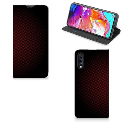 Samsung Galaxy A70 | Hoesje met Magneet | Geruit Rood