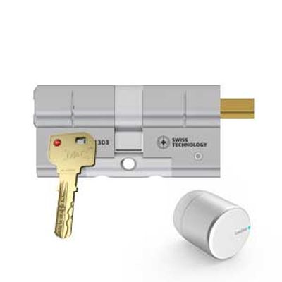 Tedee adapter met M&C Condor cilinder - SKG3 beveiliging en eenvoudige installatie cilinderslot SKG3 - anti-kerntrek & boorbeveiliging