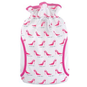 Wit met roze hoge hakken fleece kruiken 2 liter eco plastic