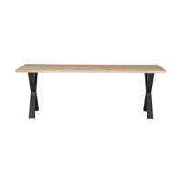 Woood Tablo eettafel boomstam eiken 220 x 90 cm Alkmaar onderstel - thumbnail