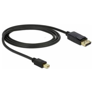 Delock 82698 DisplayPort-kabel Mini-displayport / DisplayPort Aansluitkabel Mini DisplayPort-stekker, DisplayPort-stekker 1 m Zwart Afgeschermd (drievoudig),