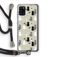 Katten: Samsung Galaxy A31 Transparant Hoesje met koord