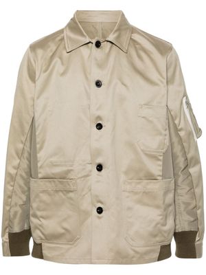 sacai veste à empiècements - Tons neutres