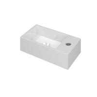 INK - Fontein Polystone Rechts met Kraangat - 360x180x90 mm - Glans Wit