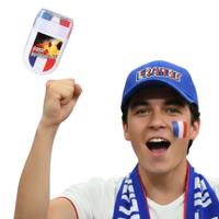 Frankrijk supporters set - baseballcap blauw - met vlag schminkstift - volwassenen - landen Frankrijk supporters set - baseballcap blauw - met vlag schminkstift - volwassenen - landen