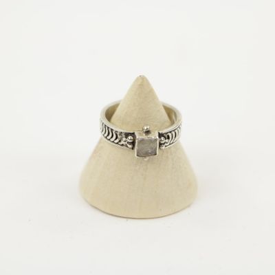 Zilveren Ring met Maansteen Maat 17 (Sterling Zilver 925)