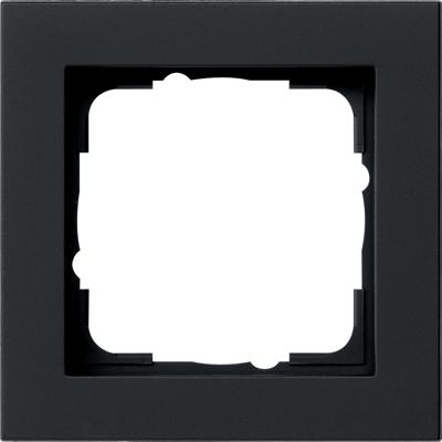Gira E2 afdekraam mat zwart 1-voudig 021109 Gira E2 afdekraam mat zwart 1-voudig 021109
