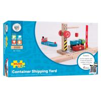 Bigjigs houten rails container scheepswerf