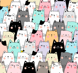 Dieren behang Katten