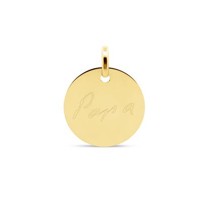Gepersonaliseerde handschrift losse hanger - 14K GOUD - 16 mm - Goud