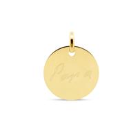 Gepersonaliseerde handschrift losse hanger - 14K GOUD - 16 mm - Goud