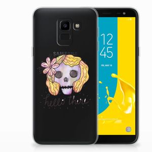 Silicone Back Case Samsung Galaxy J6 2018 Boho Skull