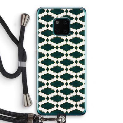 Moroccan tiles: Huawei Mate 20 Pro Transparant Hoesje met koord