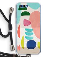 Bold Rounded Shapes: Honor 10 Transparant Hoesje met koord