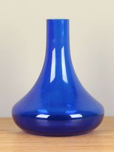 Glazen flesvaas kobalt, 28 cm