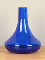 Glazen flesvaas kobalt, 28 cm