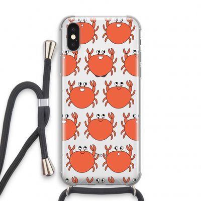 Krab: iPhone X Transparant Hoesje met koord