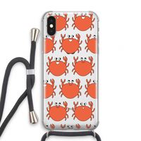 Krab: iPhone X Transparant Hoesje met koord