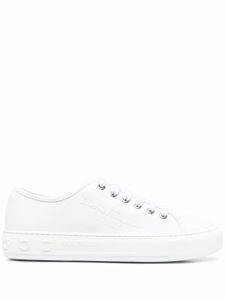 Ferragamo baskets à logo embossé - Blanc