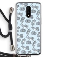 Poezen: OnePlus 7 Transparant Hoesje met koord
