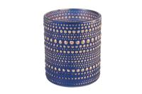 Theelichth ro Nelle M blauw/zilver Theelicht Countryfield - Countryfield