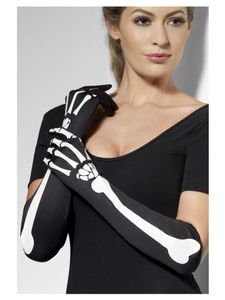 Skeletten handschoenen lang