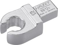 HAZET Insteek-ringsleutel · open 6612C-12 · 9 x 12 mm insteekvierkant massief · Buitentwaalfkant profiel · SW 12 mm