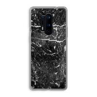 Zwart marmer: OnePlus 8 Pro Transparant Hoesje