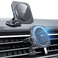 Magnetic Wireless Car Charger (HaloLock) - Grey - thumbnail