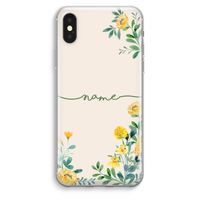 Gele bloemen: iPhone XS Max Transparant Hoesje