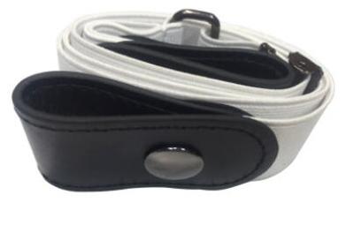 Gesp-gratis elastische kracht PU lederen tailleband lengte: 110cm (wit)