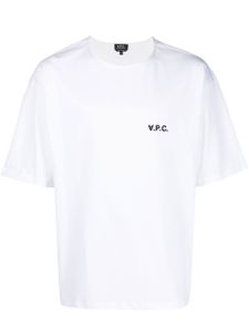 A.P.C. t-shirt à logo imprimé - Blanc