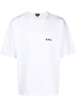 A.P.C. t-shirt à logo imprimé - Blanc