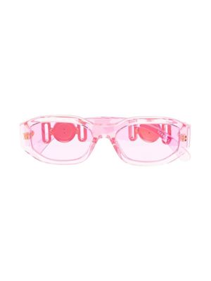 Versace Kids lunettes de soleil rectangulaires Medusa-Head - Rose