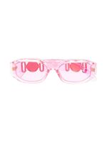 Versace Kids lunettes de soleil rectangulaires Medusa-Head - Rose