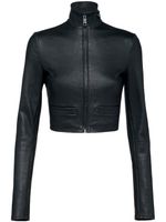 Prada veste crop en cuir Nappa - Noir