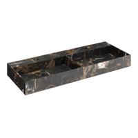 SaniClear Portoro Gold | Marmer | Op meubel | 2 kraangaten | Rechthoek | Zwart Marmer